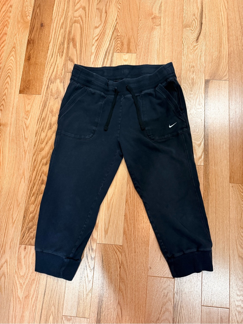 Nike womens Black Jogger Bottoms with Drawstring